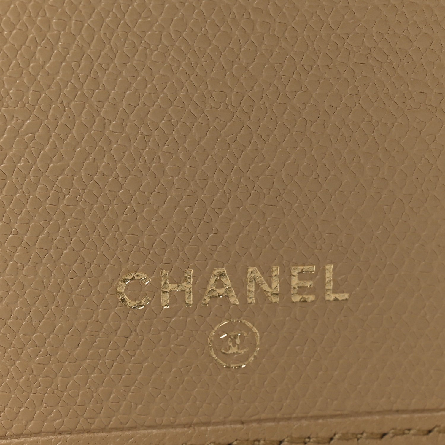 Chanel Grained Calfskin CC Button Yen Wallet Beige 6 of 8