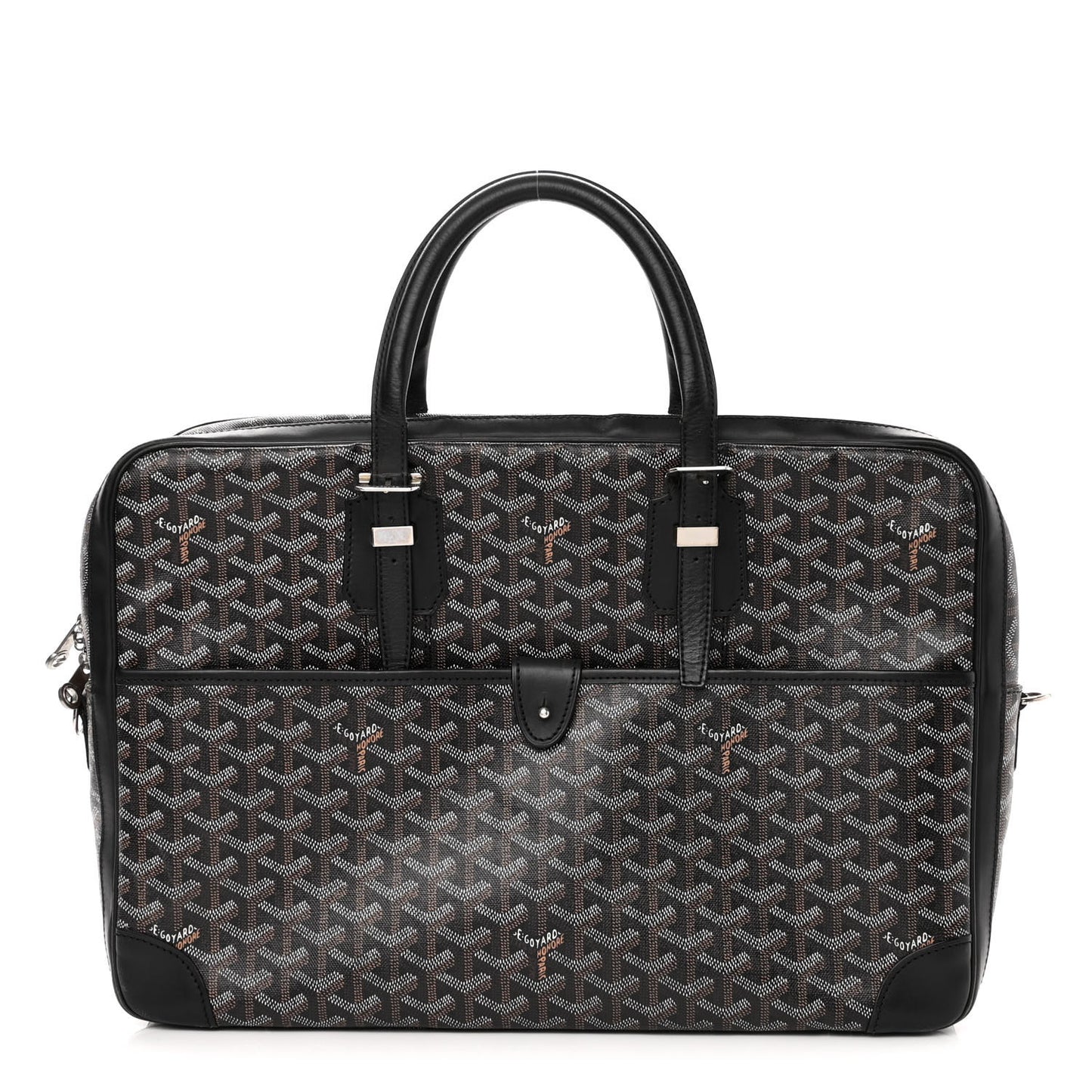 Goyardine Ambassade MM Briefcase Black