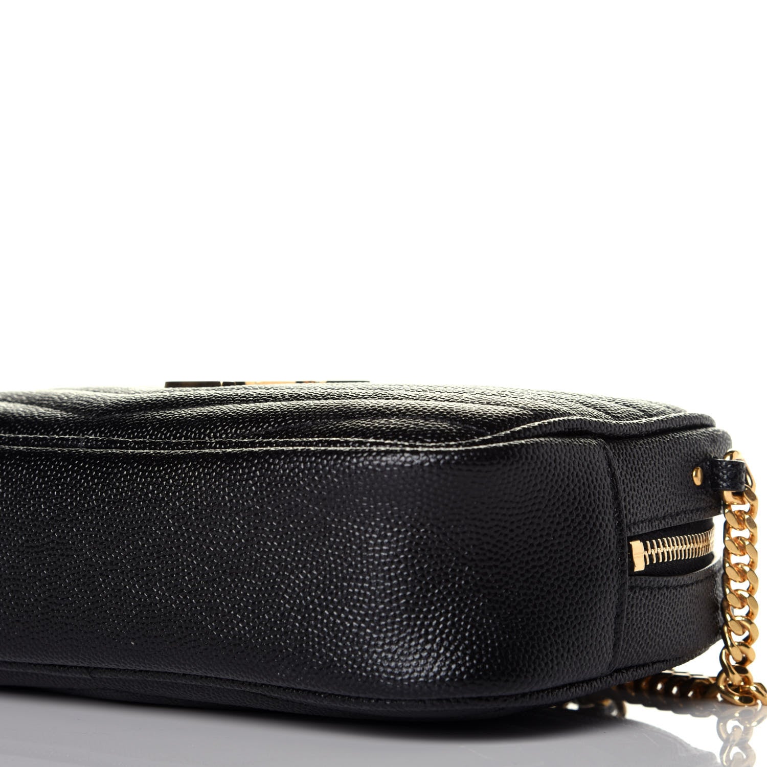 Saint Laurent Grain De Poudre Matelasse Monogram Mini Lou Camera Bag Black 9 of 9