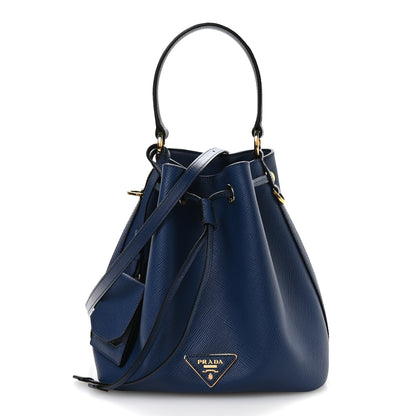 Prada Saffiano Cuir Bucket Bag Bluette 1 of 10