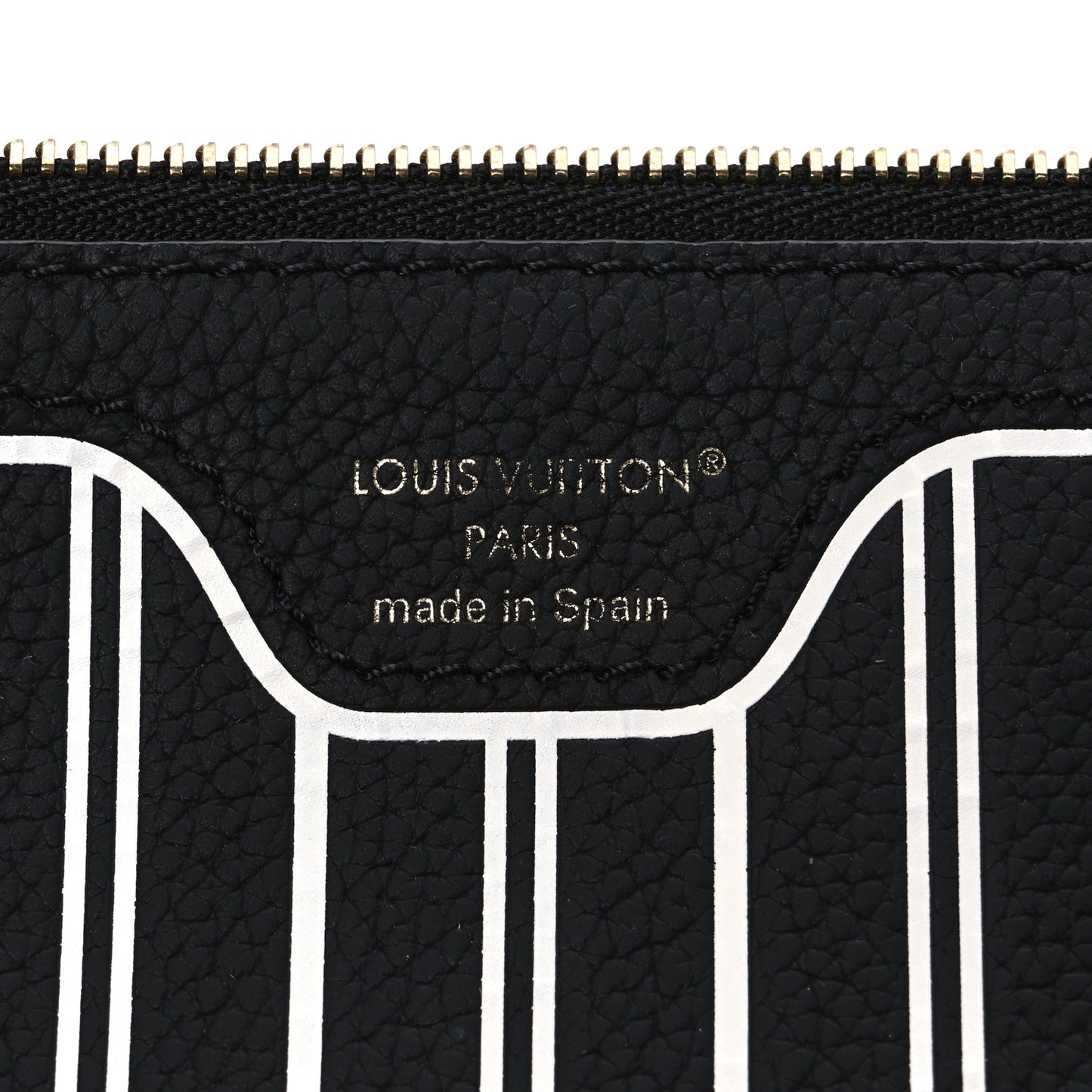 Calfskin Neverfull Inside Out MM Pochette Black
