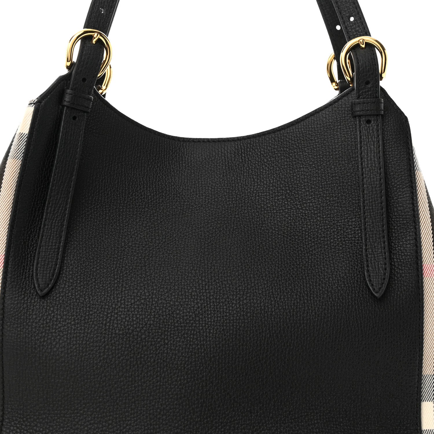 Burberry Grainy Calfskin House Check Small Canterbury Black 8 of 10