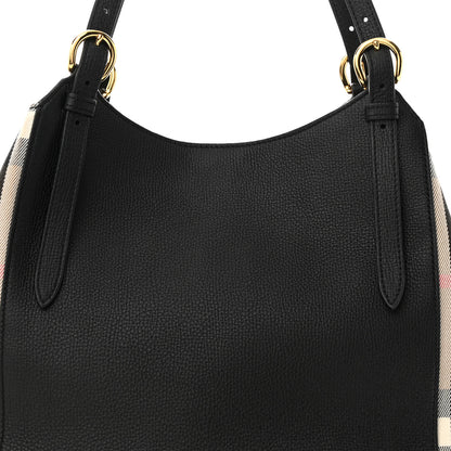 Burberry Grainy Calfskin House Check Small Canterbury Black 8 of 10