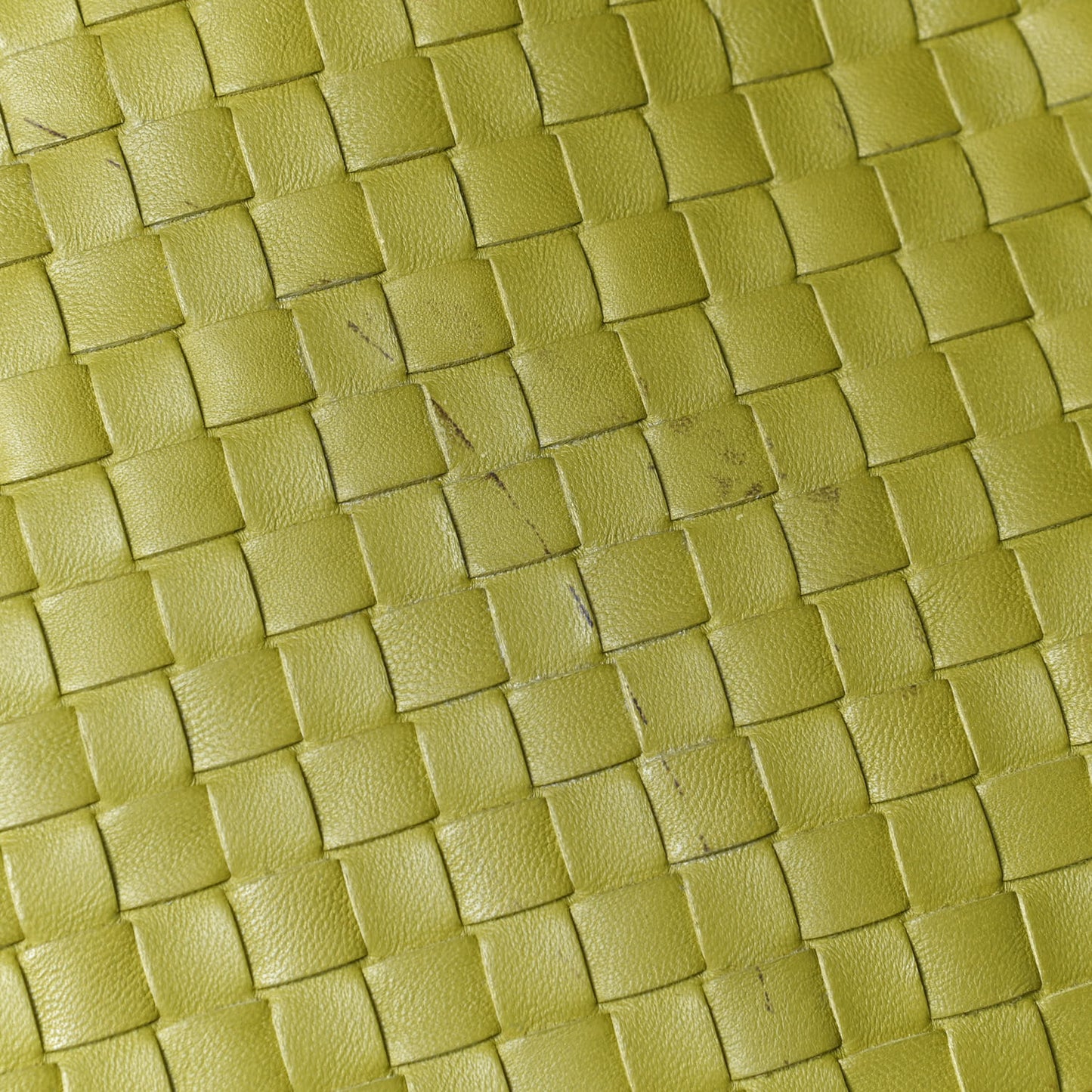 Nappa Intrecciato Pillow Crossbody Messenger Chartreuse