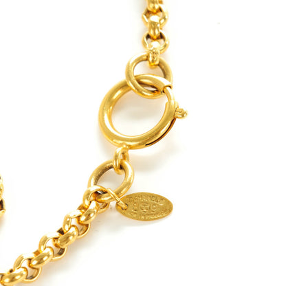 Chanel CC Long Chain Pendant Necklace Gold 5 of 6