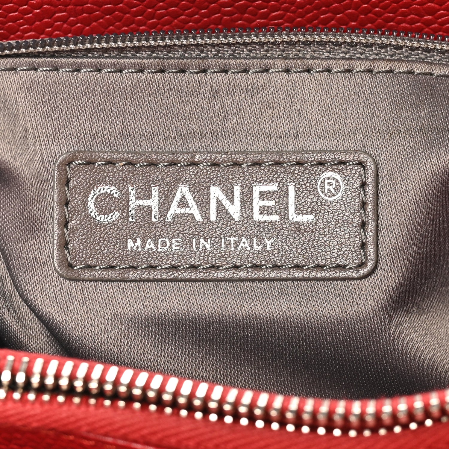 Chanel Caviar Quilted Grand Shopping Tote GST Red 1857218