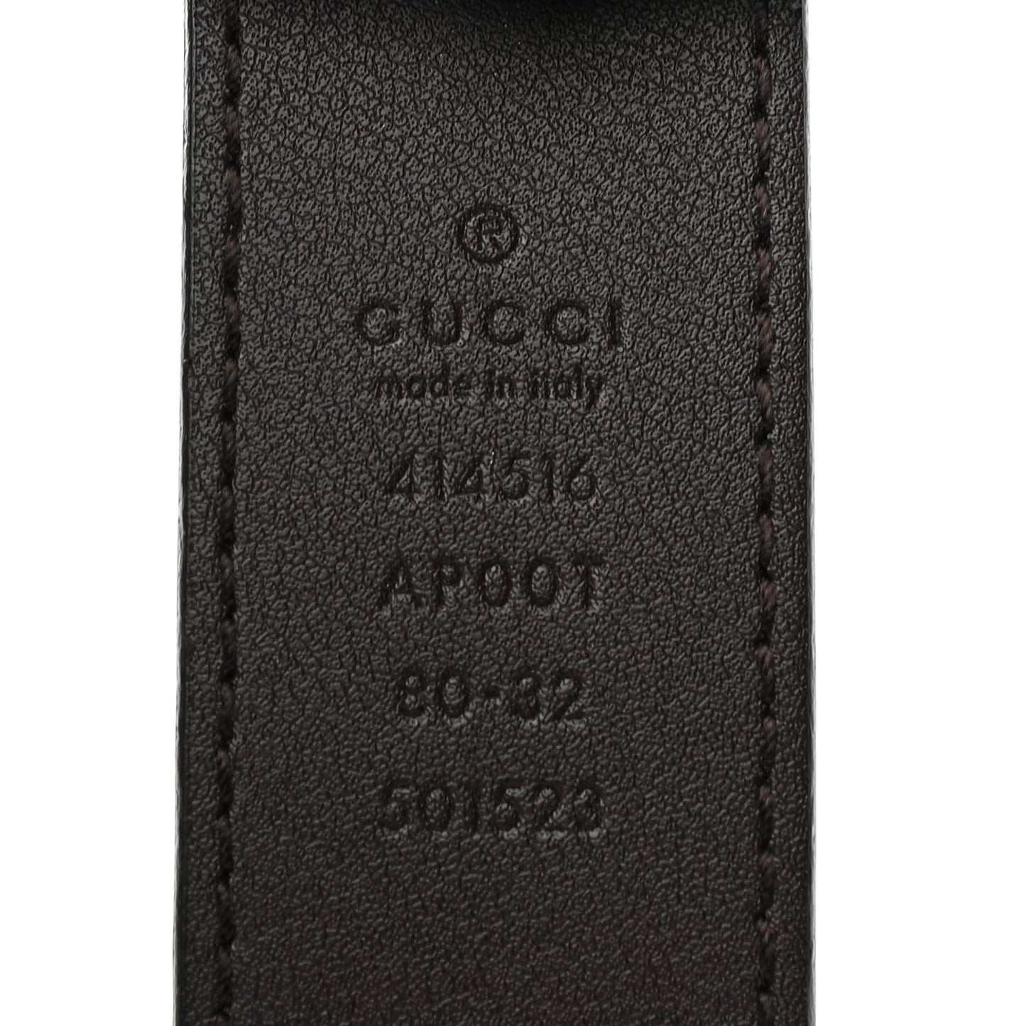 Calfskin Double G 30mm Belt 80 32 Dark Cocoa