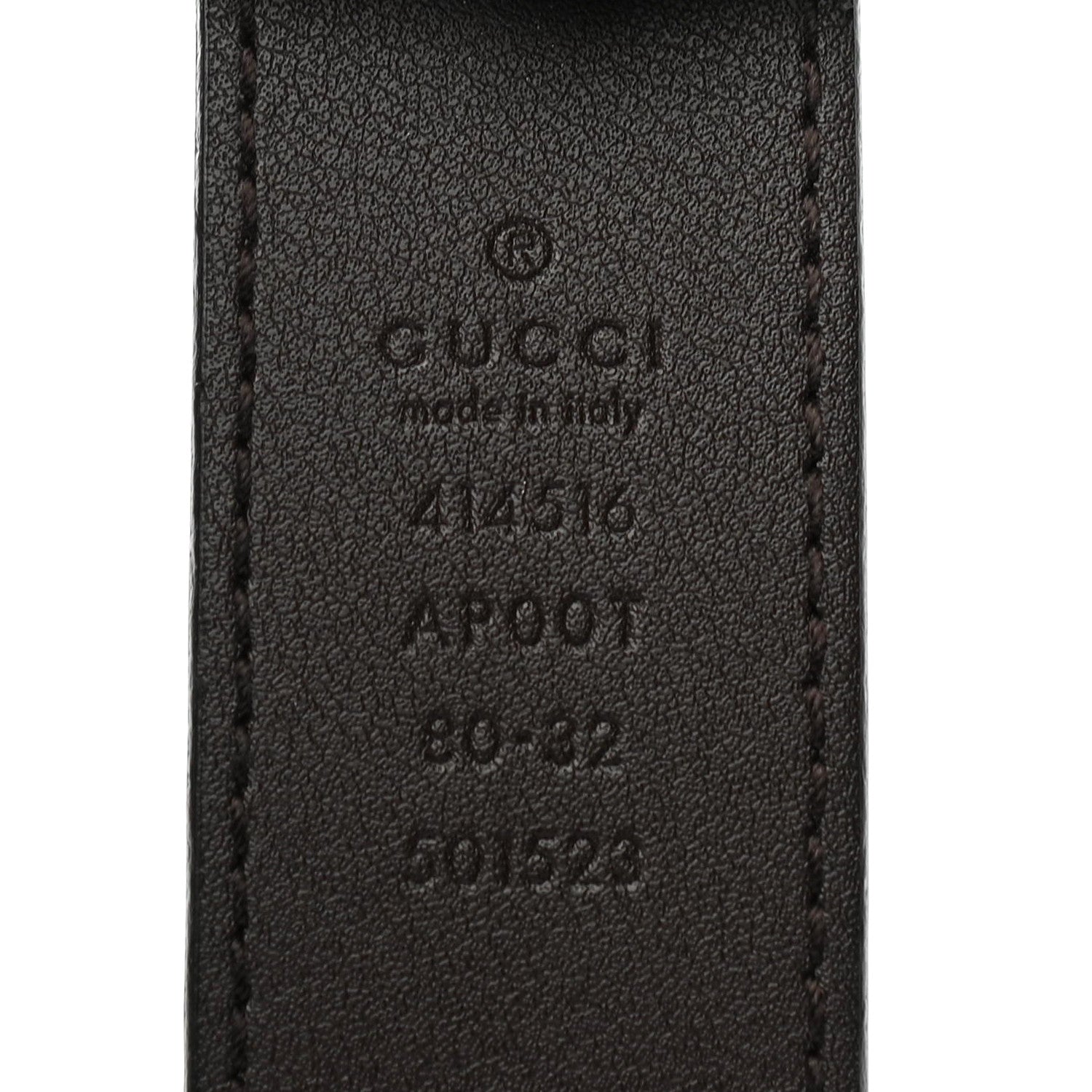 Gucci Calfskin Double G 30mm Belt 80 32 Dark Cocoa 5 of 5