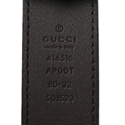 Gucci Calfskin Double G 30mm Belt 80 32 Dark Cocoa 5 of 5