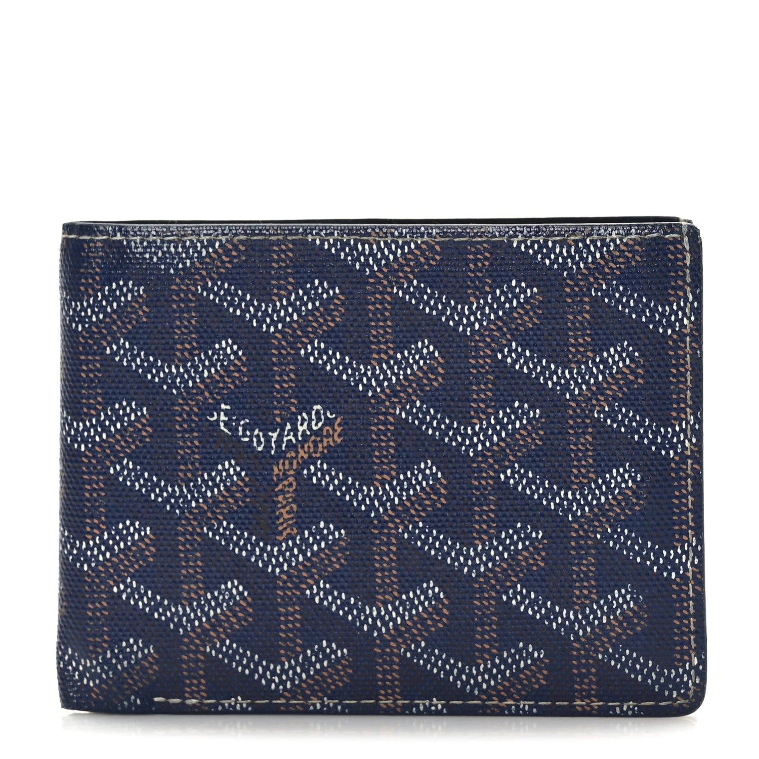 Goyard Goyardine Bi-Fold Victoire PM Wallet Navy 1 of 6