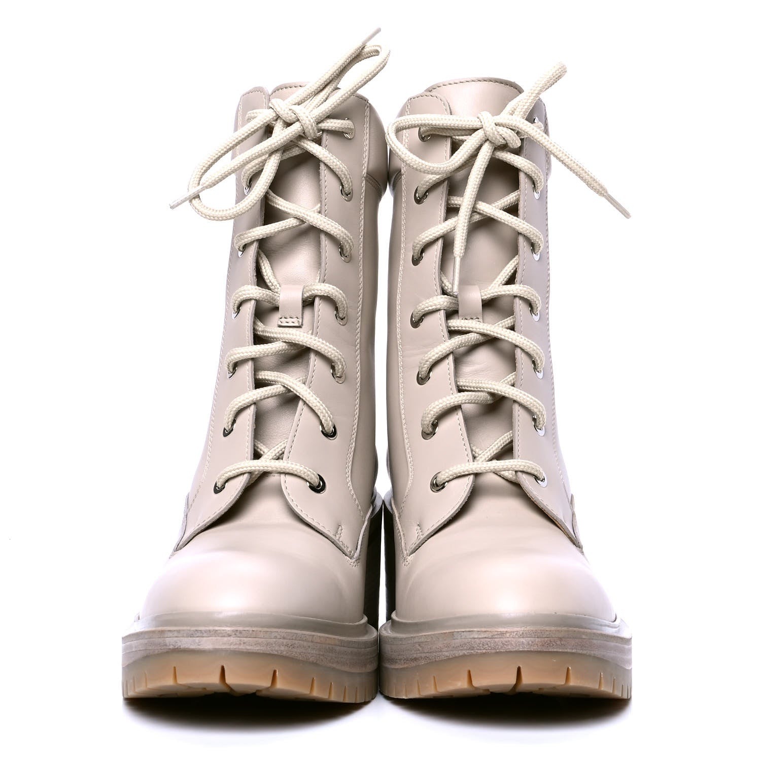 Hermes Calfskin Bridge Ankle Boots 40 Beige Grege 2 of 5