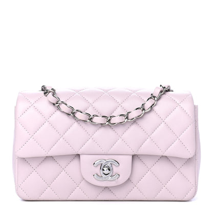 Chanel Lambskin Quilted Mini Rectangular Flap Light Purple 1 of 4