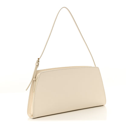The Row Saddle Calfskin Dalia Baguette Shoulder Bag Ivory 3 of 9