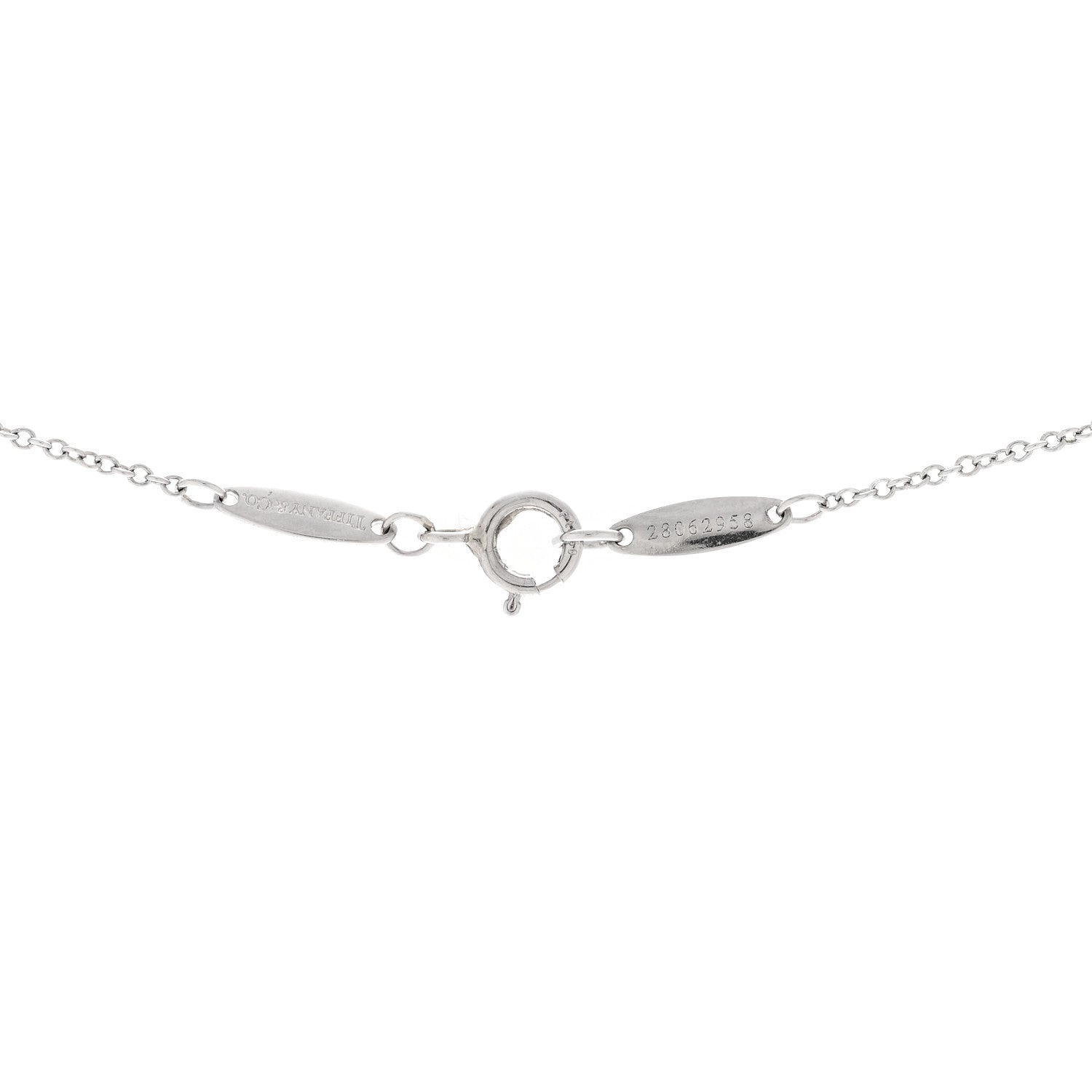 Tiffany Platinum Diamond .33ct Elsa Peretti Diamonds by the Yard Pendant Necklace 4 of 5