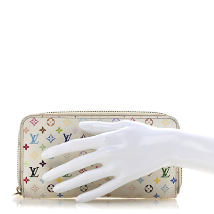 Louis Vuitton Monogram Multicolor Zippy Wallet White Litchi 2 of 10