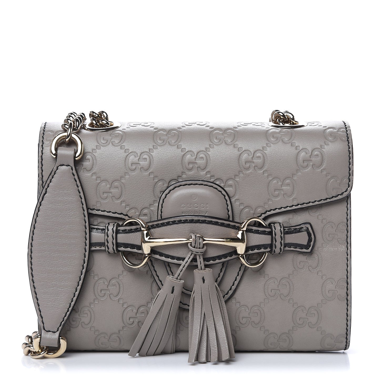 Guccissima Mini Emily Chain Shoulder Bag Storm Grey