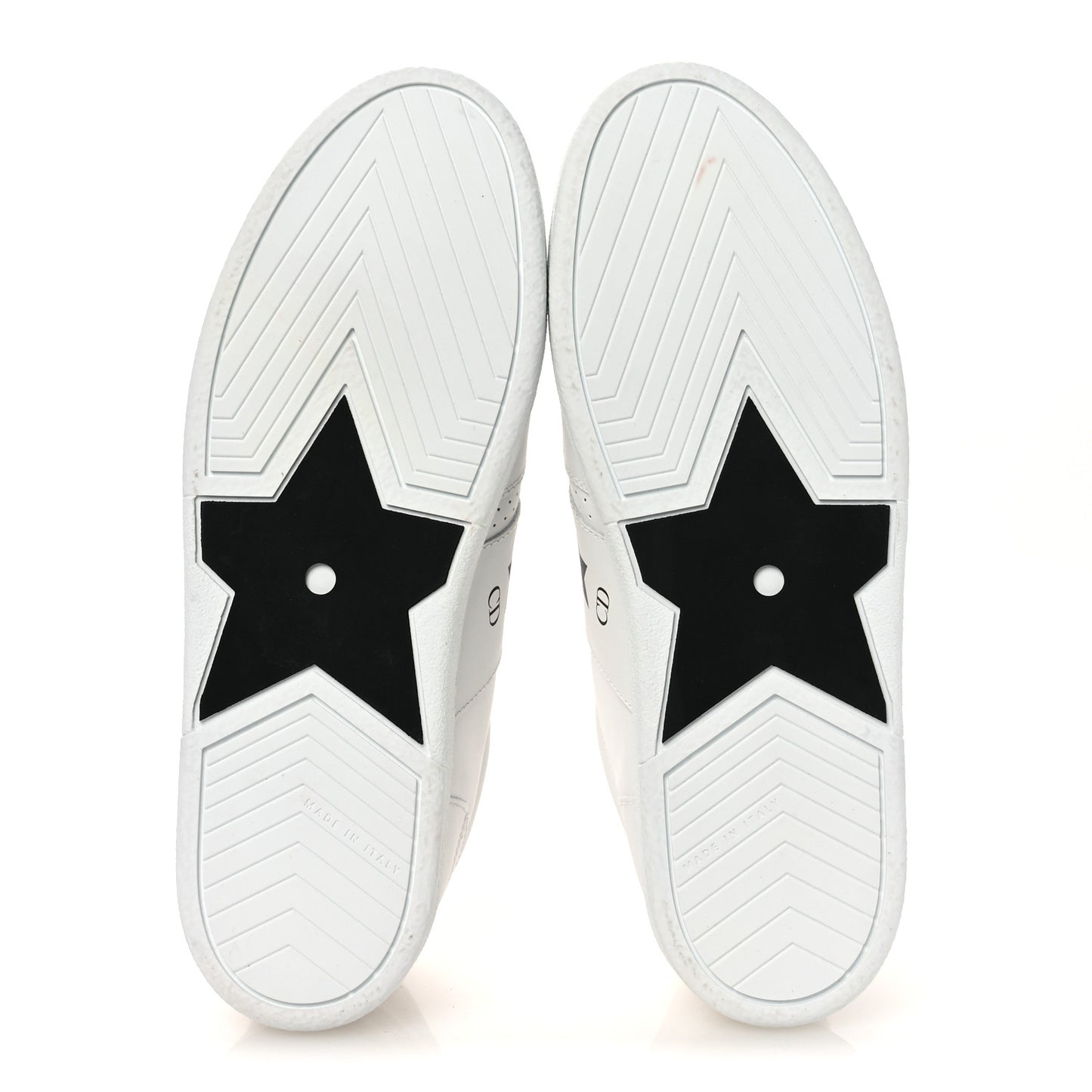 Calfskin Suede Dior Star Low Top Sneakers 39 White