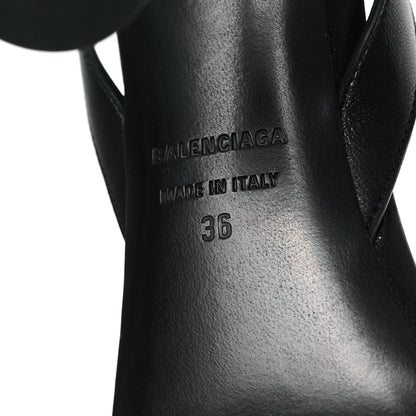 Balenciaga Calfskin Logo Afterhour 90mm Sandal 36 Black 6 of 10