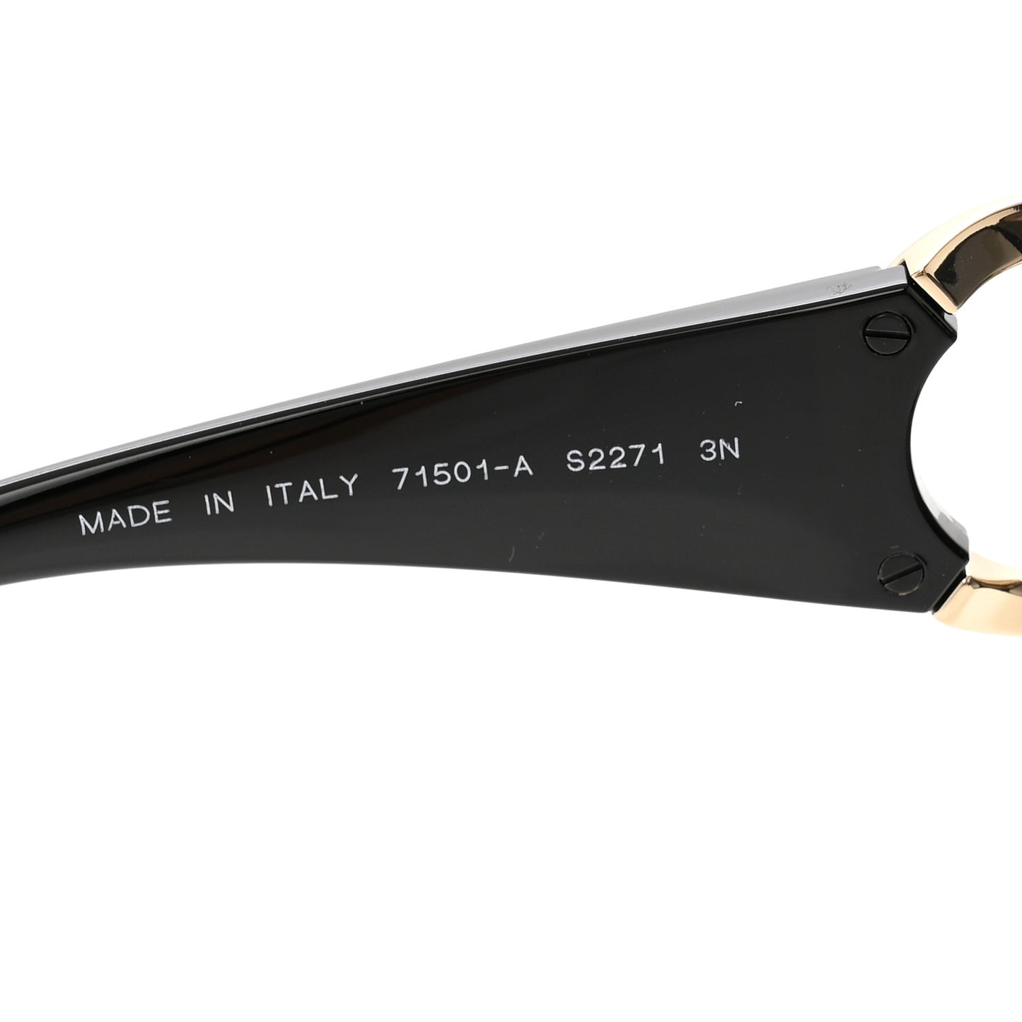 Acetate Pearl CC Square Sunglasses 71501-A Black