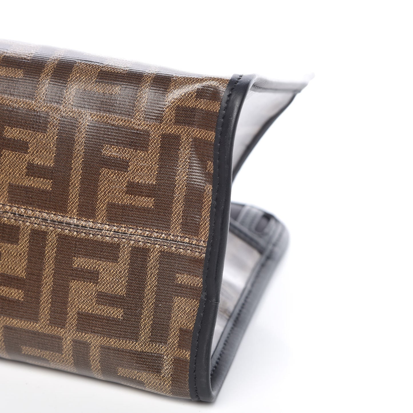 Glazed Fabric Vitello Century FF 1974 Stamp Patch Mini Peekaboo Defender Cover Mogano Panna Black