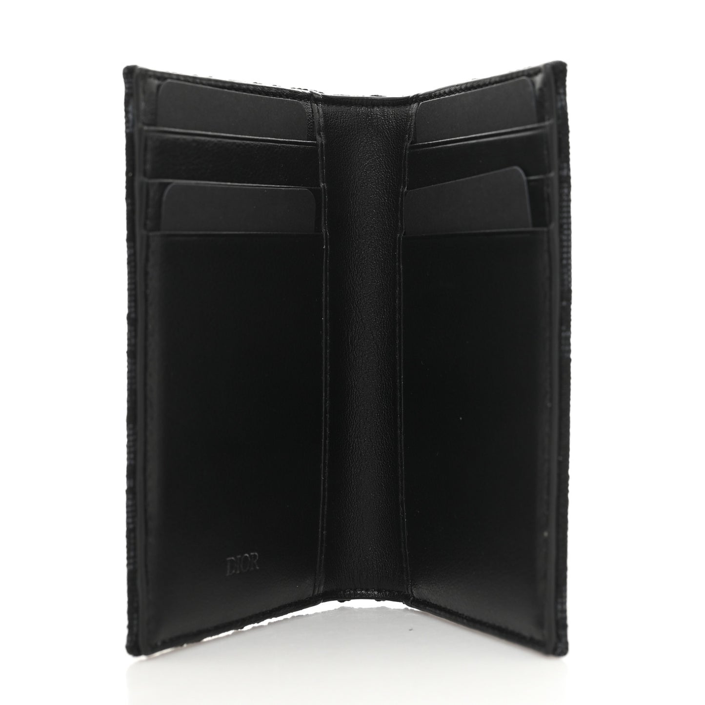 Oblique Bi-Fold Card Holder Black