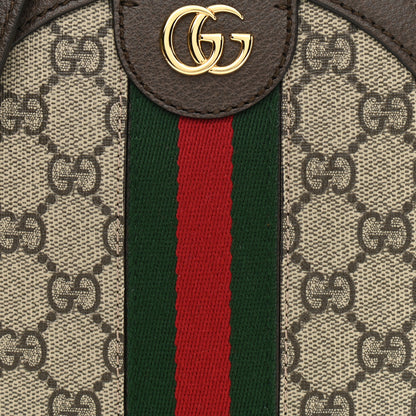 Gucci GG Supreme Monogram Web Mini Ophidia Round Shoulder Bag Brown 9 of 10