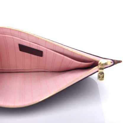 Louis Vuitton Damier Ebene Neverfull MM GM Pochette Rose Ballerine 5 of 7