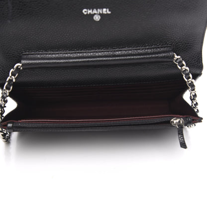 Chanel Caviar Quilted Wallet On Chain WOC Black 5 of 11