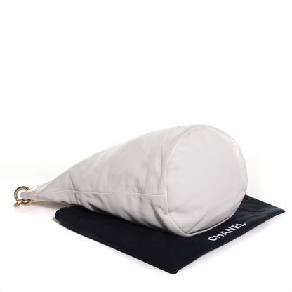 Chanel Calfskin CC Bucket Hobo White 4 of 7