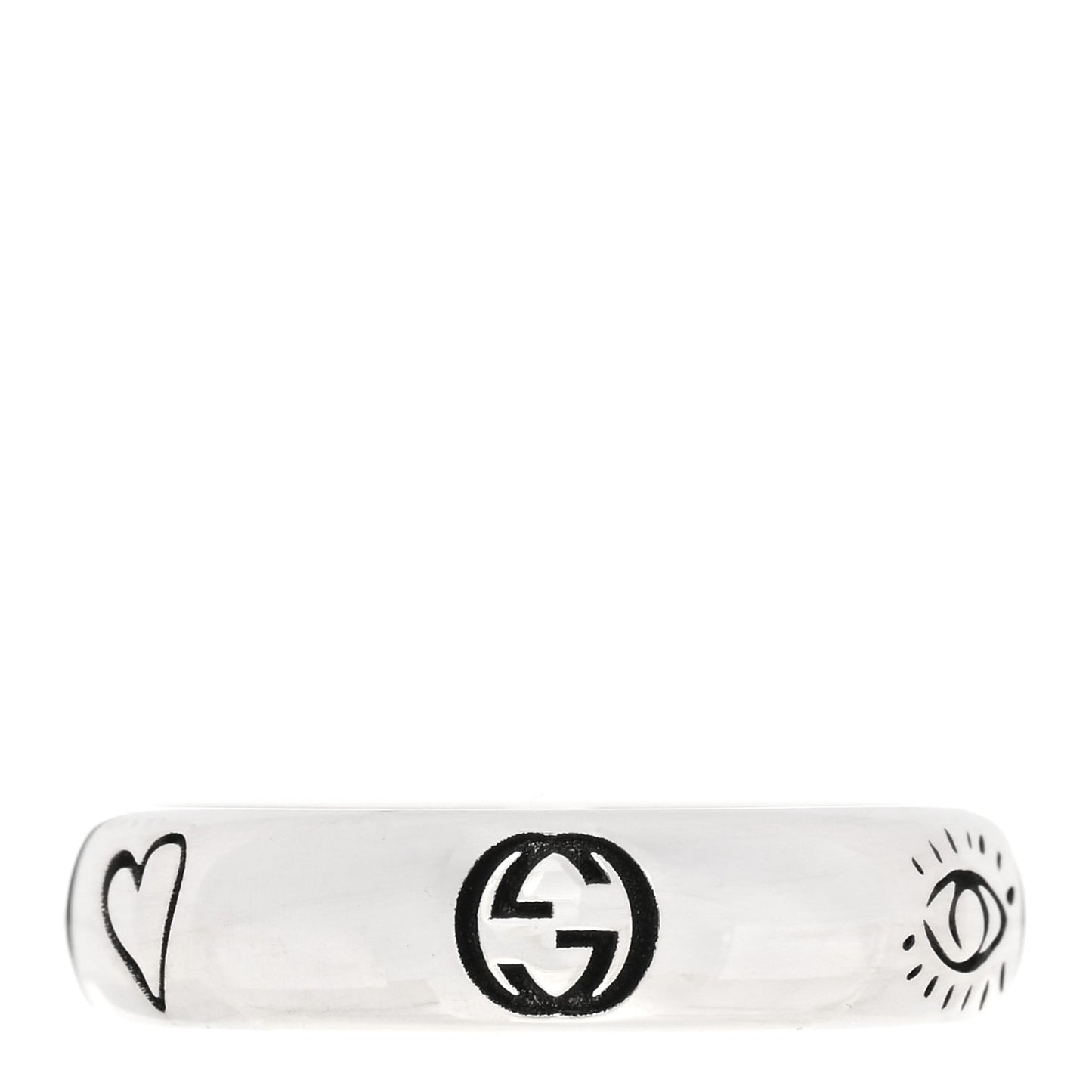 Sterling Silver Blind for Love Band Ring 56 7.5