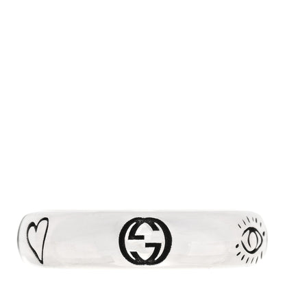 Gucci Sterling Silver Blind for Love Band Ring 56 7.5 1 of 4