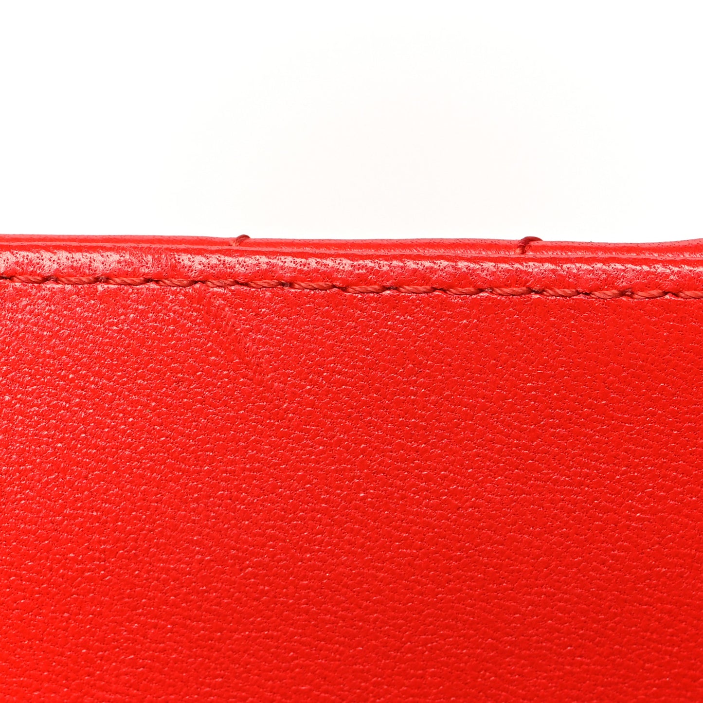 Lambskin Chevron Quilted Medium Double Flap Red