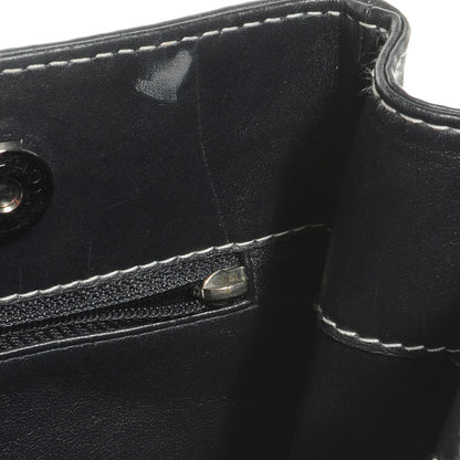 Chanel Leather Contrast Stitch Surpique Shoulder Bag Navy 7 of 8