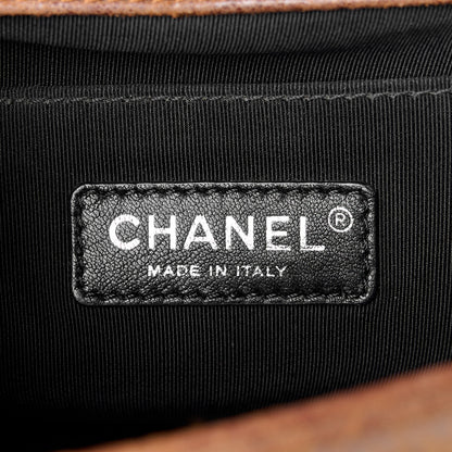 Chanel Goatskin Chesterfield Quilted Medium Celtic Boy Flap Brown 6 of 10