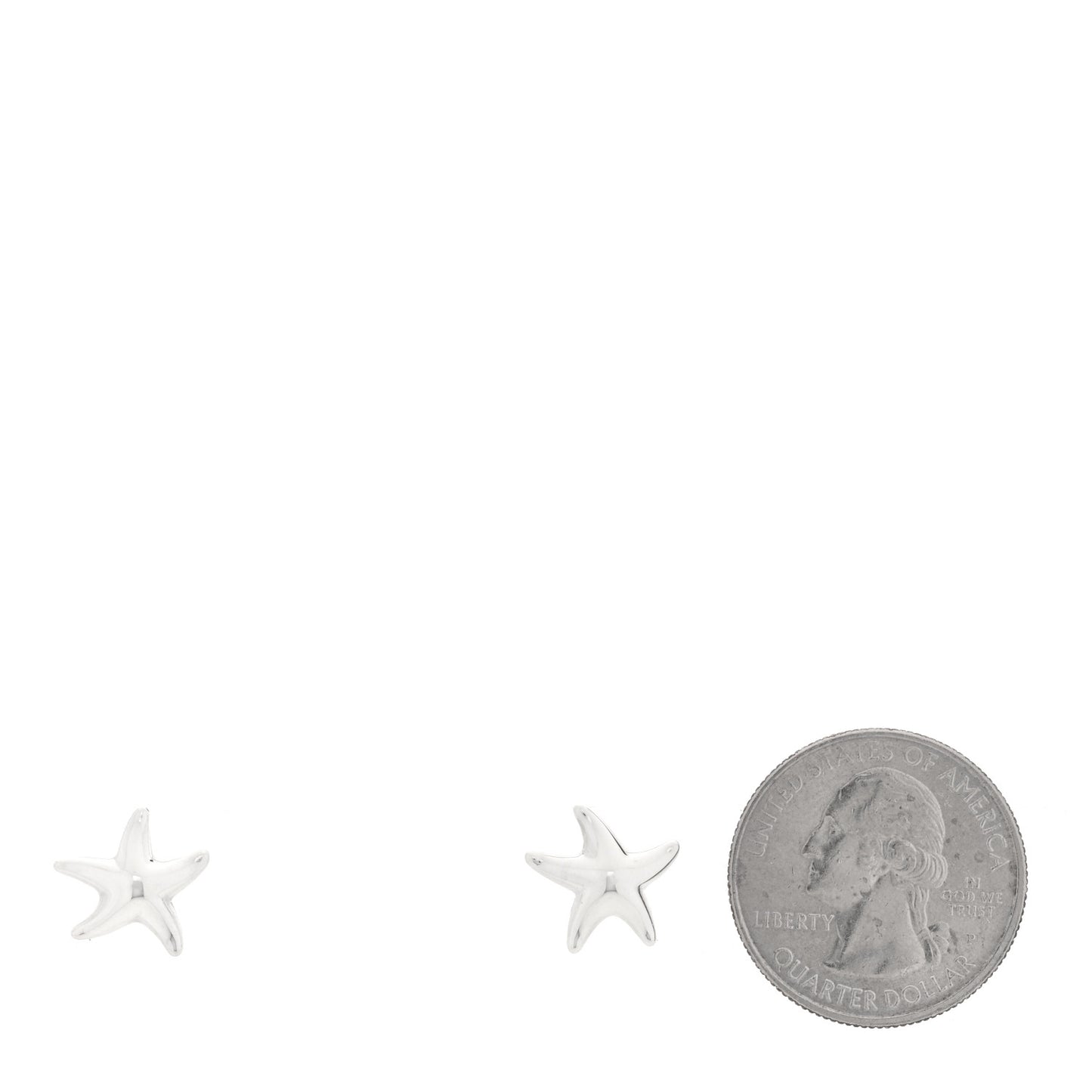 Sterling Silver 12mm Elsa Peretti Starfish Earrings