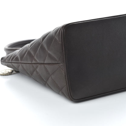 Chanel Caviar Quilted Medallion Tote Dark Brown 6 of 10