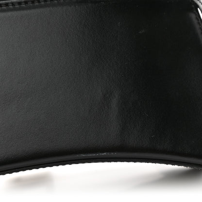 Balenciaga Shiny Box Calfskin Graffiti Logo Small Hourglass Top Handle Bag Black Pink 8 of 8