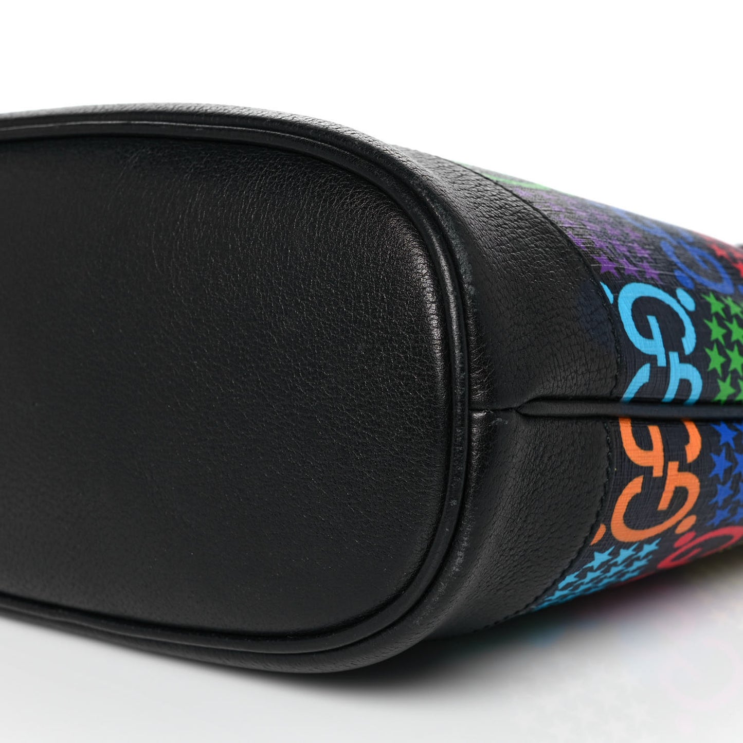 GG Supreme Monogram Psychedelic Bucket Bag Black