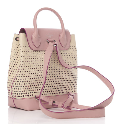 Louis Vuitton Perforated Calfskin Lockme Backpack Rose Poudre Creme 2 of 9