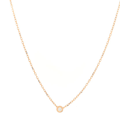 Cartier 18K Pink Gold Diamond SM D'Amour Pendant Necklace 1 of 5