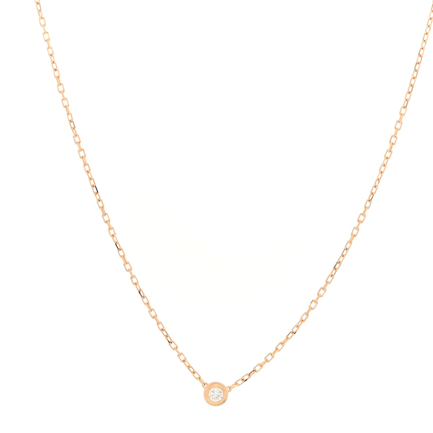 Cartier 18K Pink Gold Diamond SM D'Amour Pendant Necklace 1 of 4