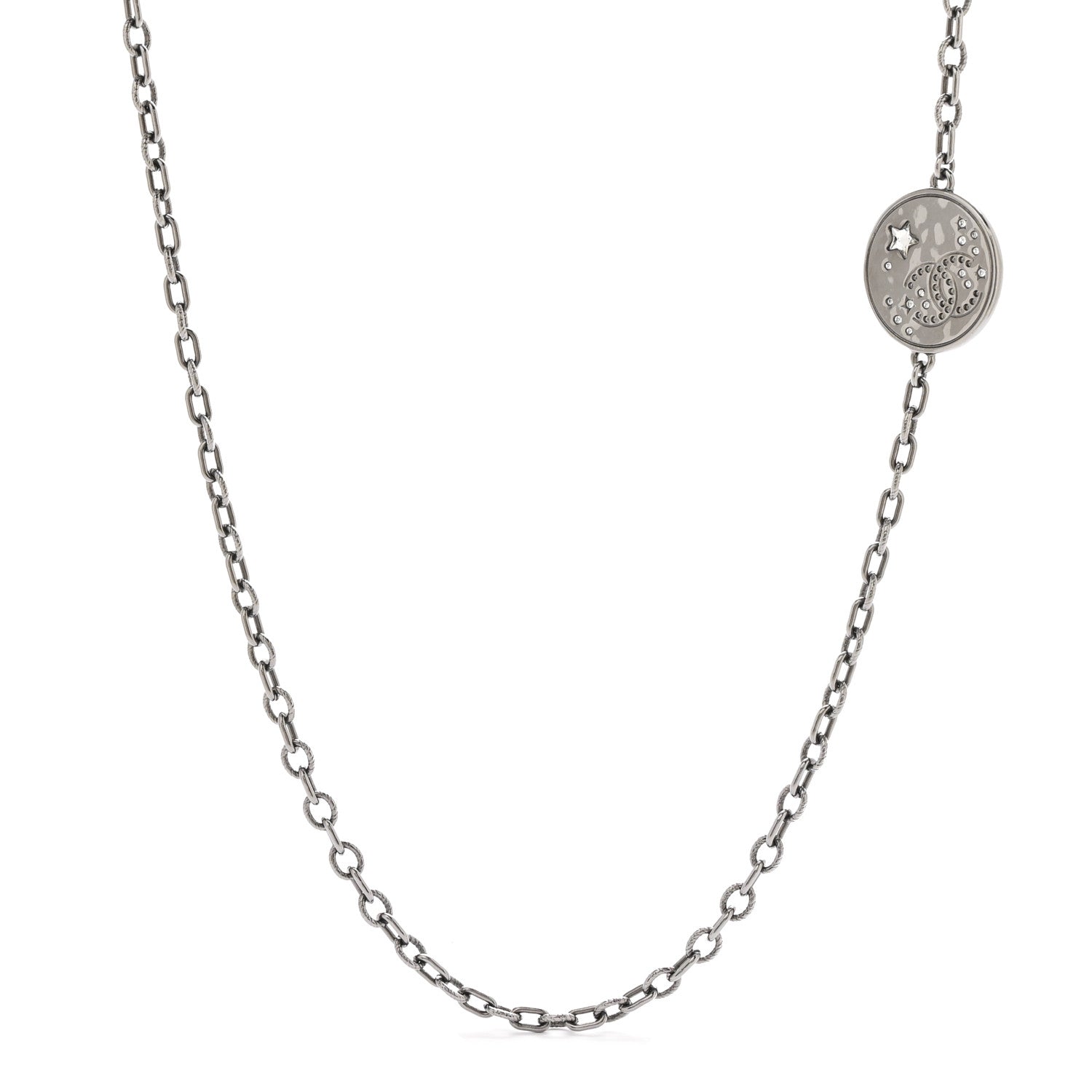 Chanel Ruthenium Crystal Star CC Long Necklace 4 of 7