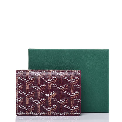 Goyard Goyardine Business Card Holder Burgundy 9 of 9