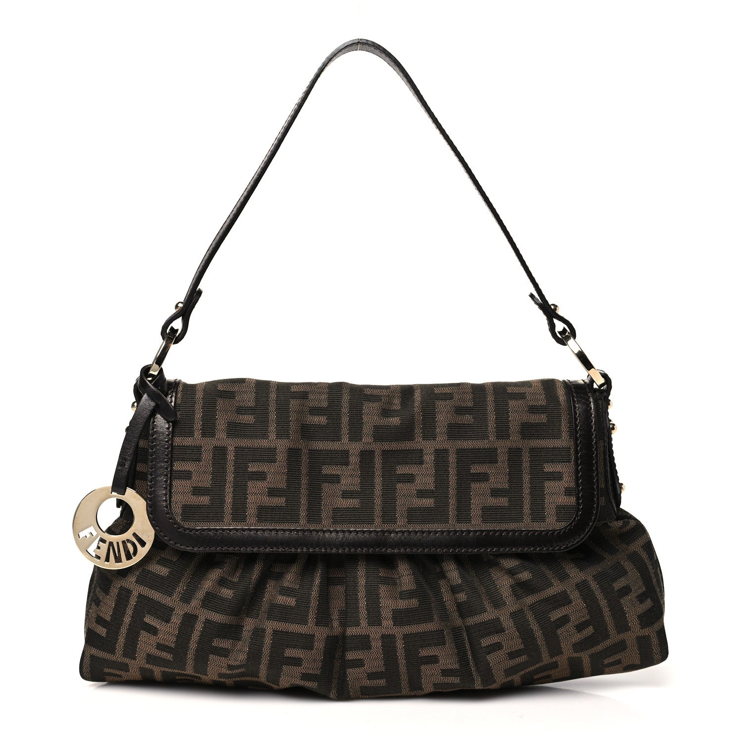 Fendi Zucca Small Chef Shoulder Bag Tobacco 1 of 10