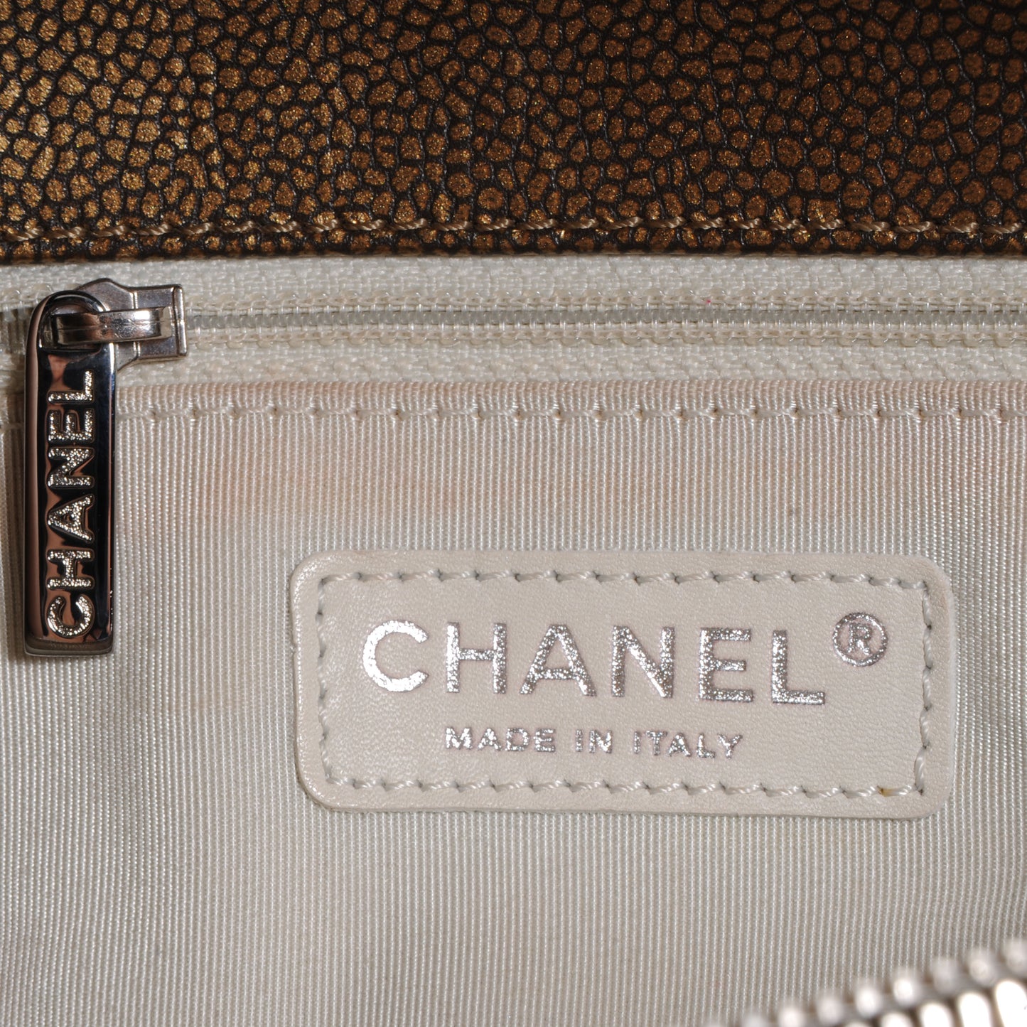 Metallic Caviar Grand Shopping Tote GST Bronze