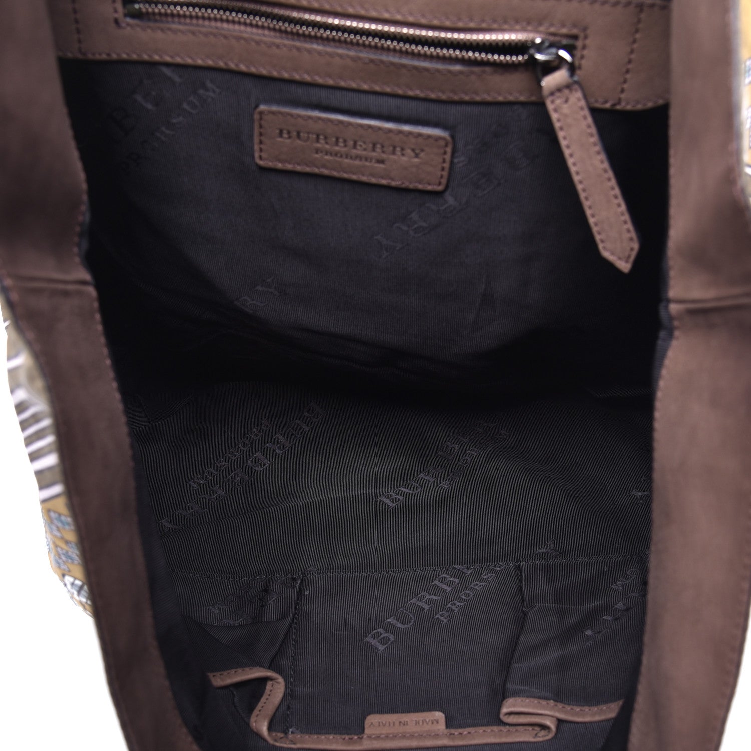 Burberry Nylon Printed Tote Brown 5 of 8