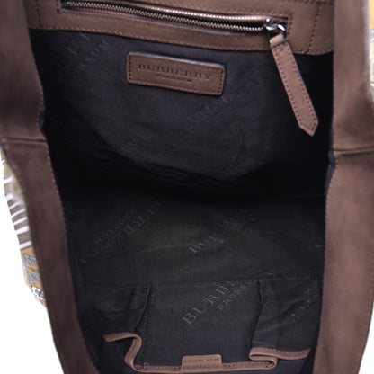 Burberry Nylon Printed Tote Brown 5 of 8
