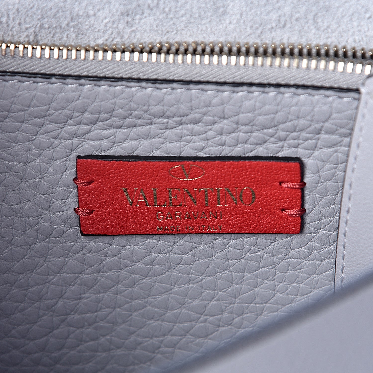 Valentino Garavani Pebbled Calfskin Rockstud Side Slip Crossbody Pastel Grey 6 of 9