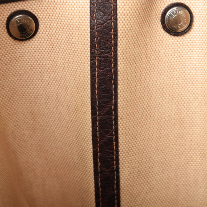 Hermes Toile Buffle Gala Garden Party Tote 36 MM Marron Fonce 9 of 10