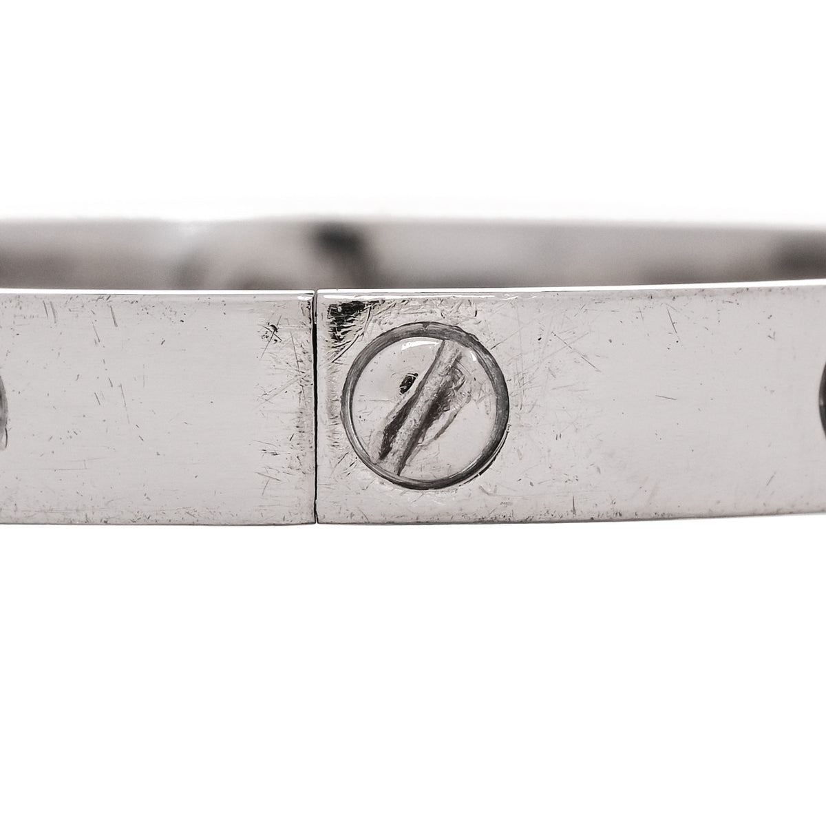 Cartier 18K White Gold LOVE Bracelet 17 5 of 10